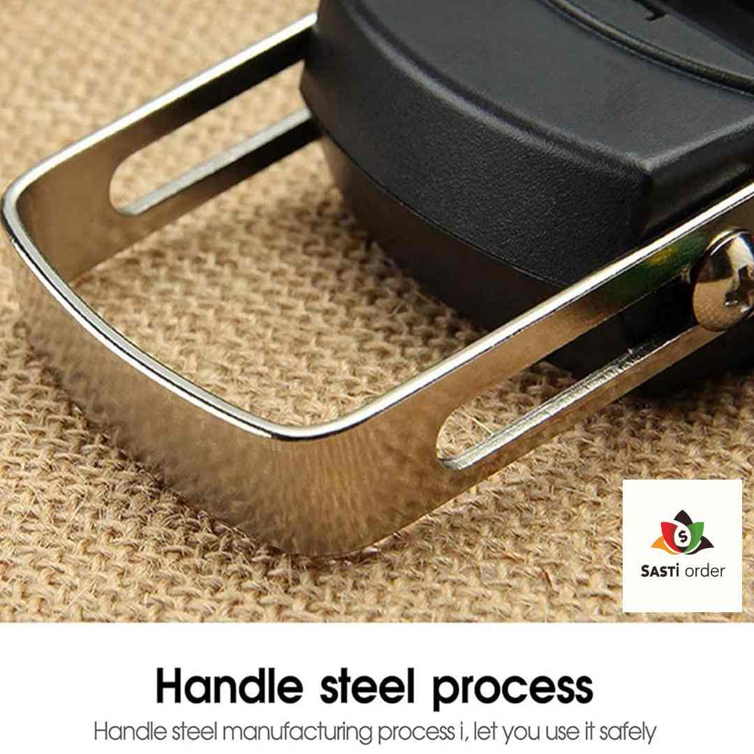 Portable luggage weight scale with an LCD display and durable metal hook for accurate baggage weighing up to 50kg.