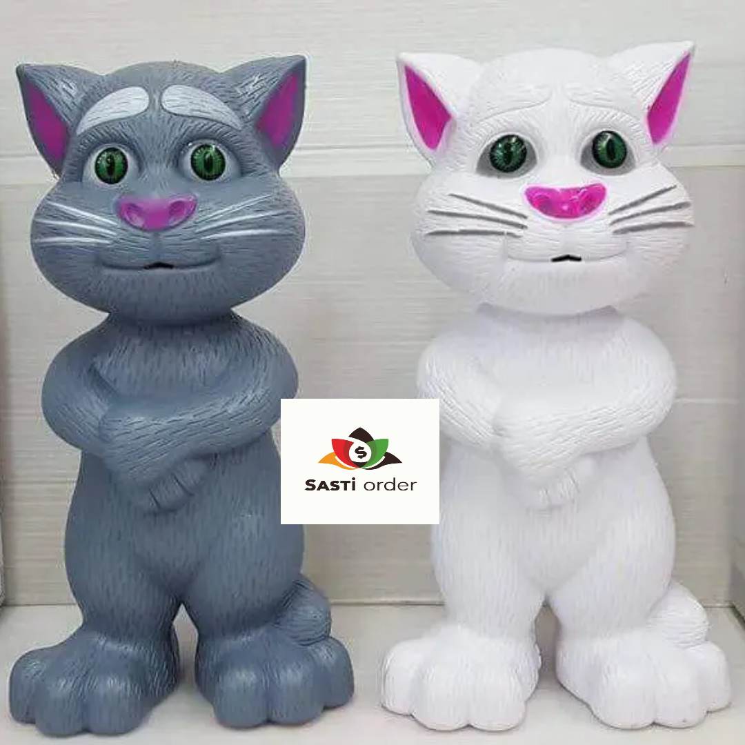 Talking Tom AI Touch Sensitive Toy with recording feature, designed to respond to touch and repeat your voice for interactive fun and entertainment.