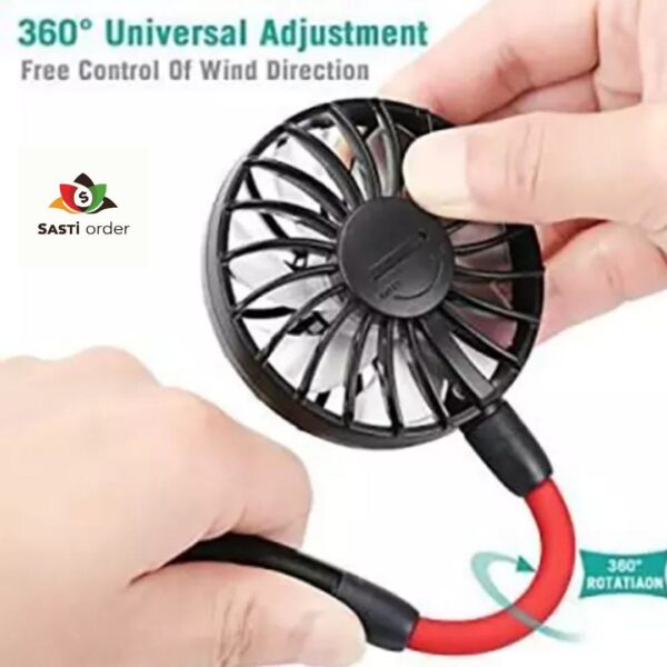 Portable Neck Hanging Fan wearable neckband providing hands-free cooling with adjustable airflow for on-the-go comfort