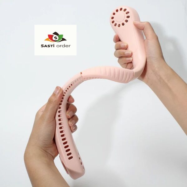 Stylish Neck Fan Rechargeable wearable hands-free fan providing adjustable cooling with quiet operation and a sleek, comfortable design.