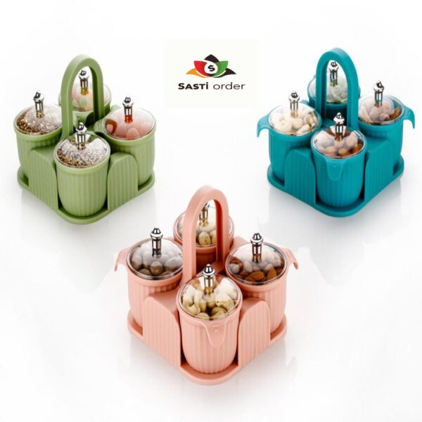 Marvella Stylish 4 in 1 Airtight Dry Fruit Containers Set