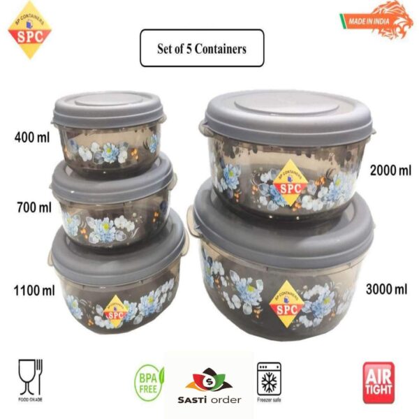 5 Pc Round Box