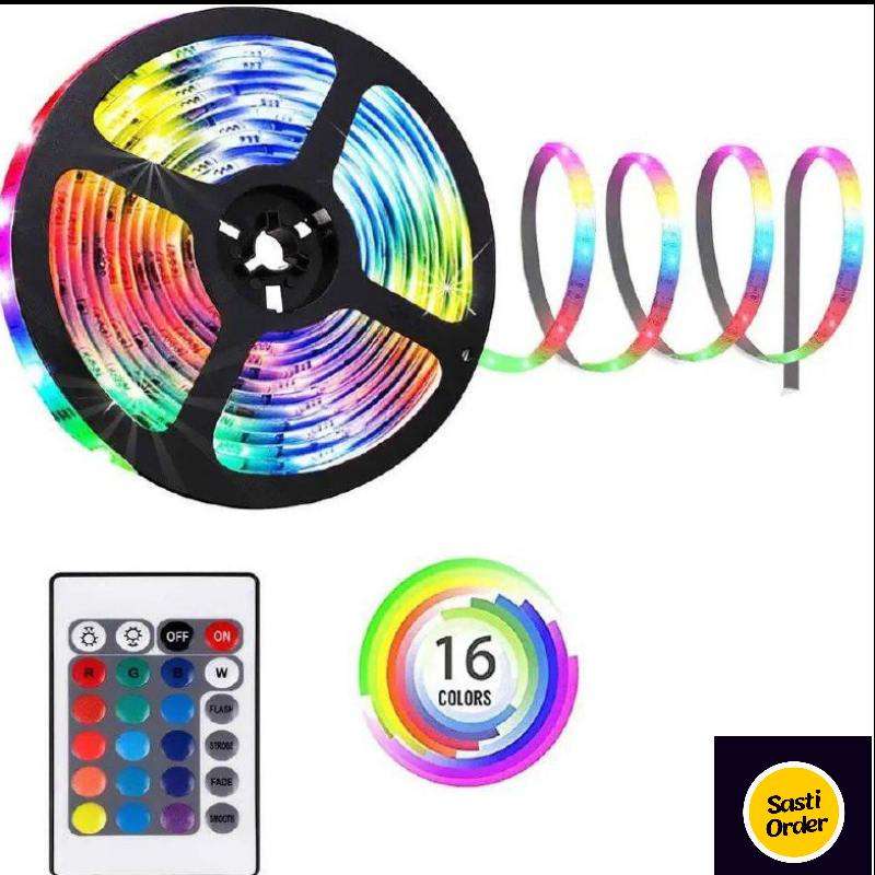 Protium Remote RGB Light Strip Kit with vibrant colors, remote control, and power supply for customizable lighting.