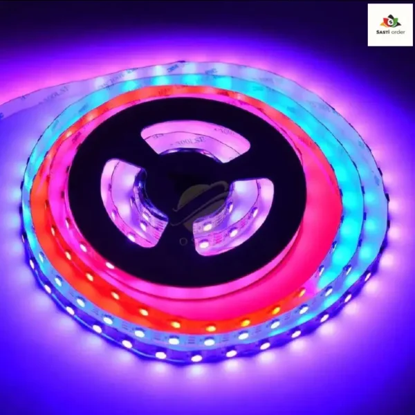 Protium Remote RGB Light Strip Kit with vibrant colors, remote control, and power supply for customizable lighting.