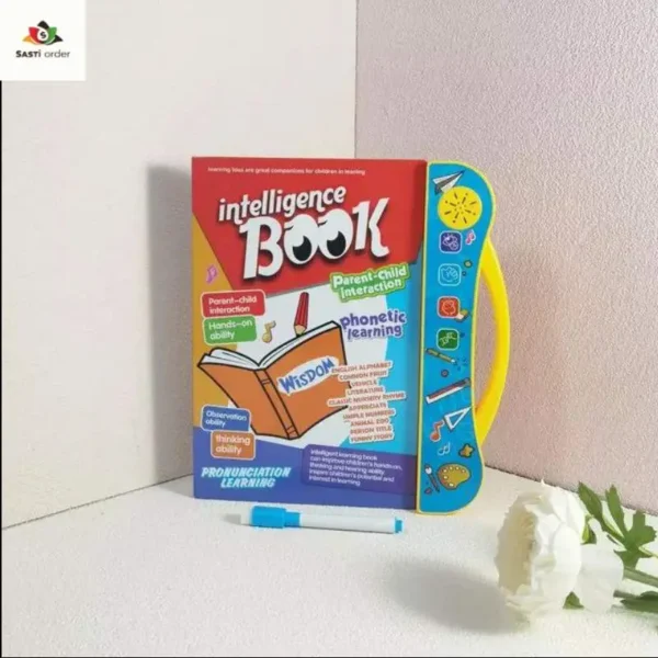 ABC Numbers Sound Book for Toddlers with interactive sound buttons and colorful illustrations for learning English letters and numbers.