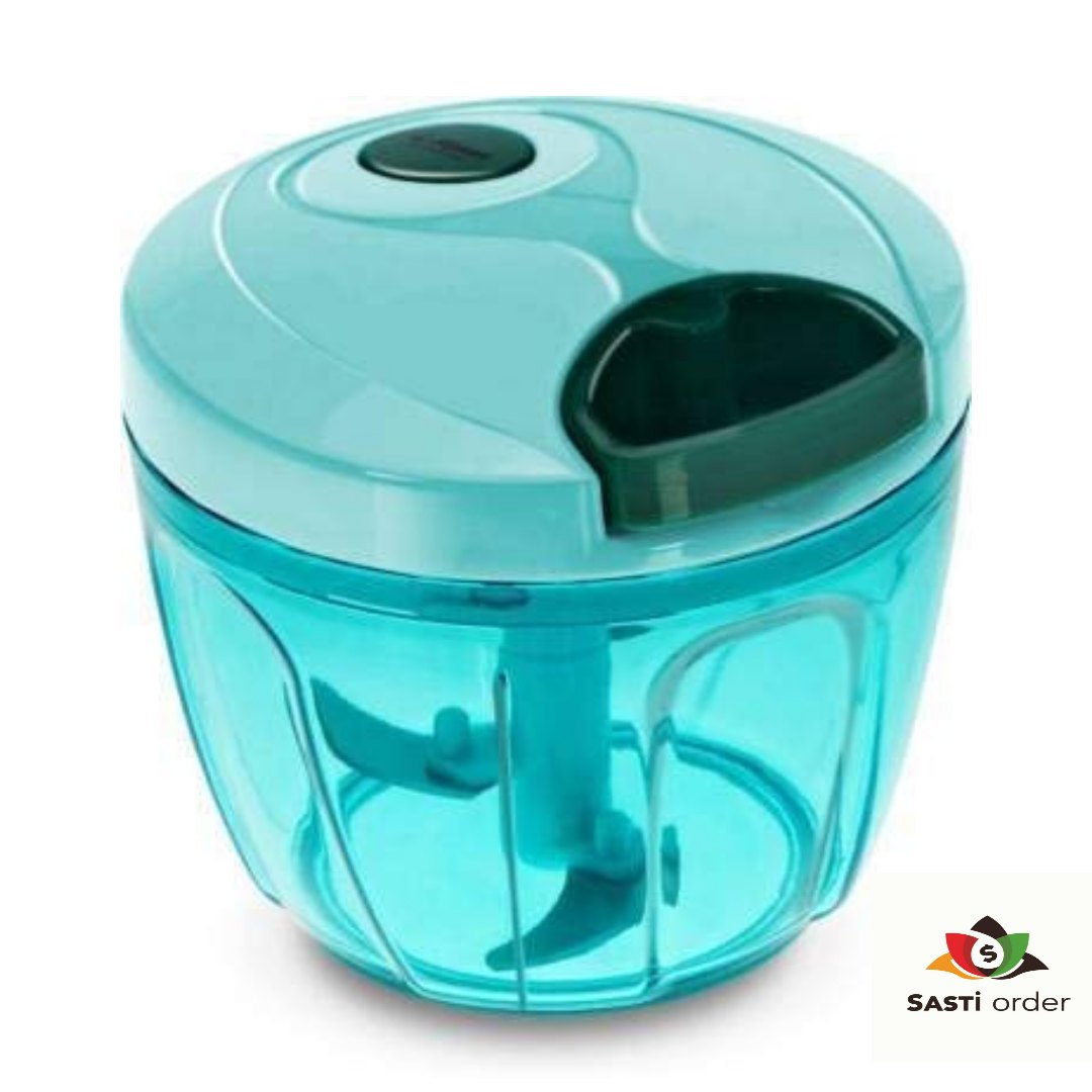 6 Blade Chopper with sharp stainless steel blades and ergonomic design for efficient vegetable and fruit chopping.