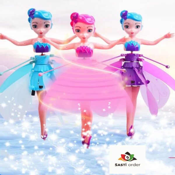 Fairy Princess Doll with sparkling gown, wings, and poseable body, perfect for imaginative play.