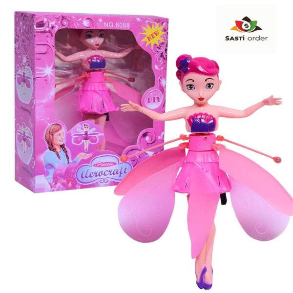 Fairy Princess Doll with sparkling gown, wings, and poseable body, perfect for imaginative play.