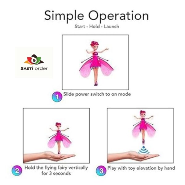 Fairy Princess Doll with sparkling gown, wings, and poseable body, perfect for imaginative play.