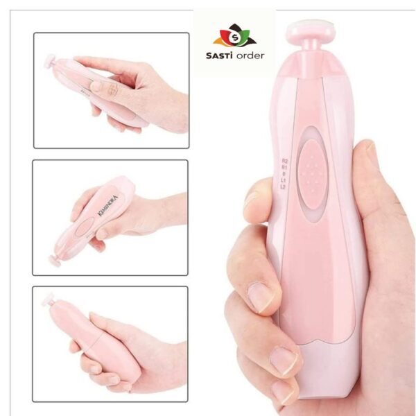 Baby Nail Electric Kit with 6 grinding heads for safe, gentle nail trimming and smoothing, perfect for babies and toddlers.
