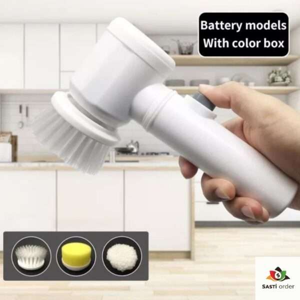5-in-1 Powerful Cleaning Electric Magic: A multifunctional cleaning device that vacuums, sweeps, mops, scrubs, and polishes, offering versatile and efficient cleaning for all surfaces.