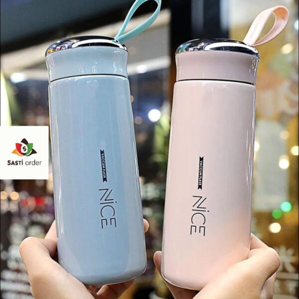 400ml small glass bottle with leak-proof cap, compact and elegant design, ideal for beverages.