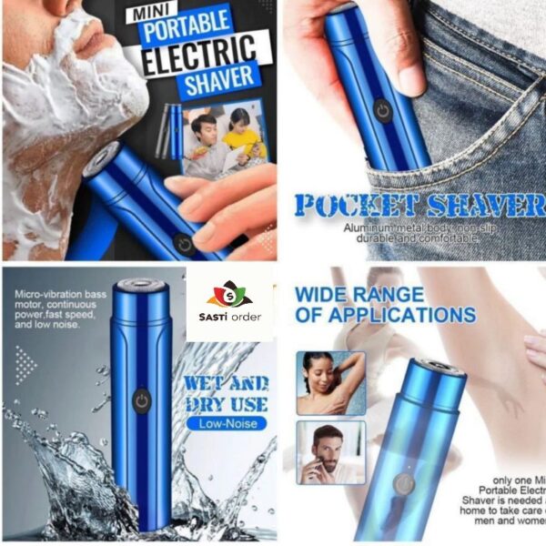 Mini portable Blue Trimmer shaver