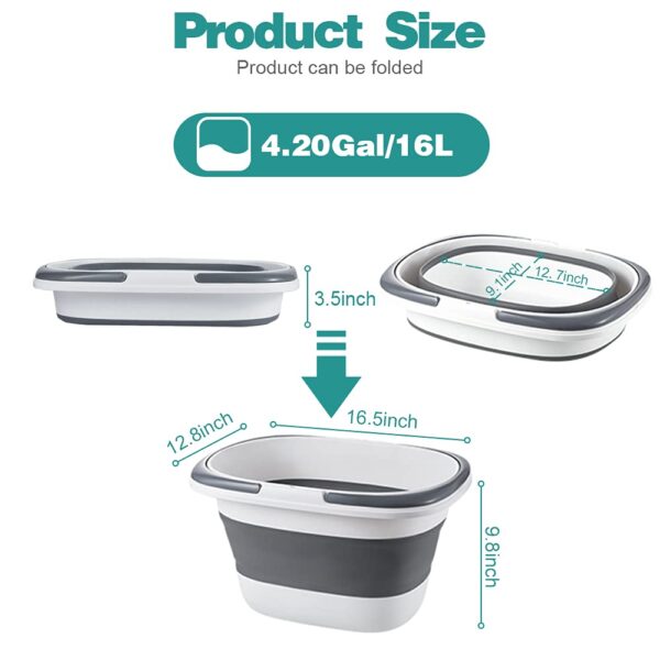 1pcs Folding mini small bucket for mop washing Water Multi Use - Image 7