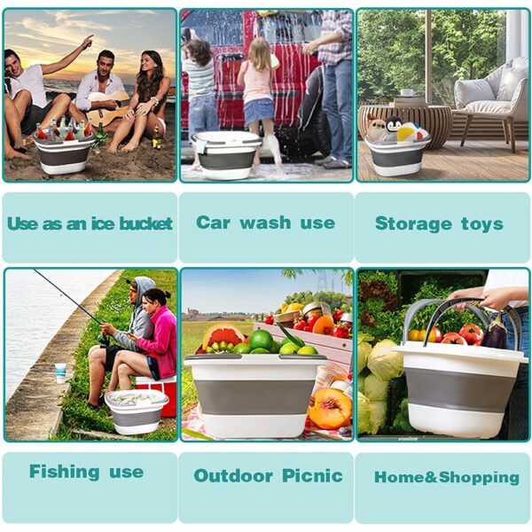 1pcs Folding mini small bucket for mop washing Water Multi Use - Image 2
